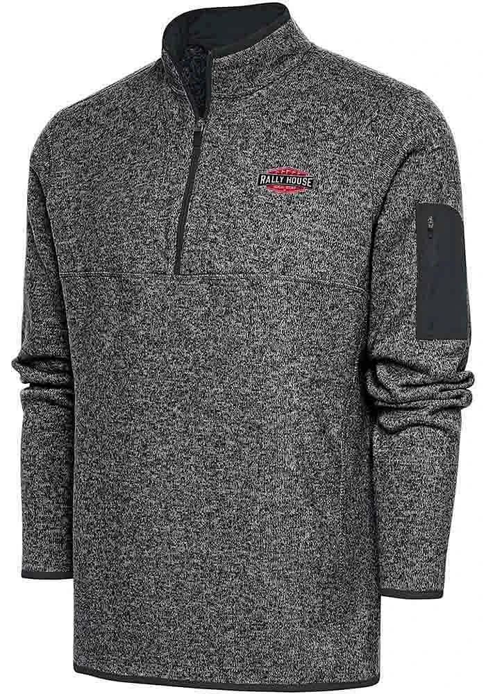 Antigua Rally House Mens Employee Fortune Long Sleeve Qtr Zip Pullover