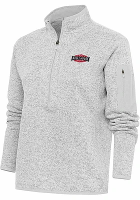 Antigua Rally House Womens Grey Employee Fortune Qtr Zip