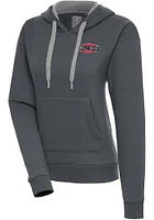 Antigua Rally House Womens Charcoal Employee Victory Hooded Sweatshirt