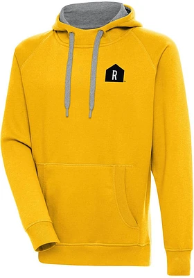 Antigua Rally House Mens Gold Employee Victory Long Sleeve Hoodie