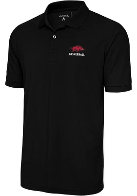 Antigua Arkansas Razorbacks Basketball Legacy Pique Big and Tall Polo