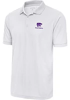 Antigua K-State Wildcats White Football Legacy Pique Big and Tall Polo