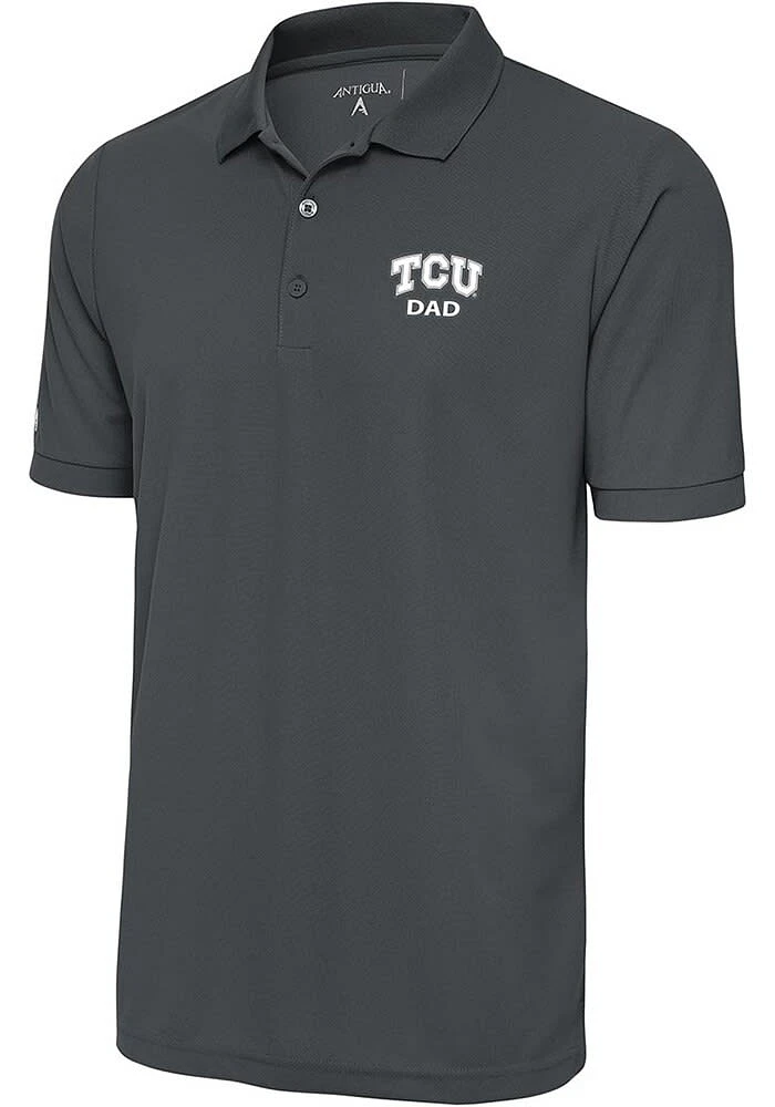 Antigua TCU Horned Frogs Dad Legacy Pique Big and Tall Polo
