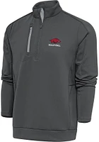 Antigua Arkansas Razorbacks Mens Volleyball Generation Long Sleeve Qtr Zip Pullover