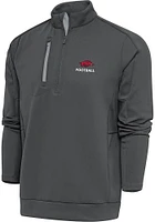 Antigua Arkansas Razorbacks Mens Football Generation Long Sleeve Qtr Zip Pullover