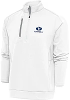 Antigua BYU Cougars Mens White Football Generation Long Sleeve Qtr Zip Pullover