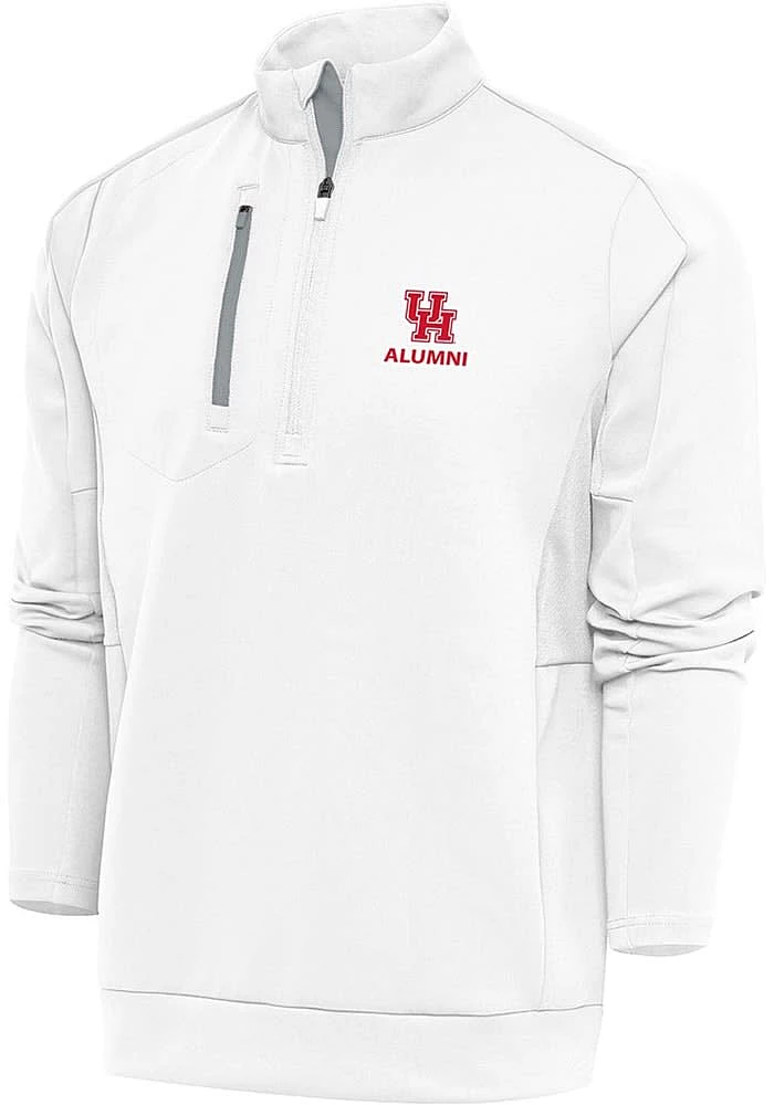 Antigua Houston Cougars Mens Alumni Generation Long Sleeve Qtr Zip Pullover