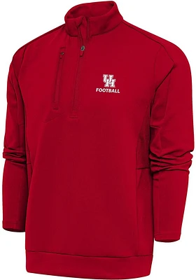 Antigua Houston Cougars Mens Football Generation Long Sleeve Qtr Zip Pullover