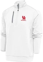 Antigua Houston Cougars Mens Baseball Generation Long Sleeve Qtr Zip Pullover