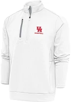 Antigua Houston Cougars Mens Basketball Generation Long Sleeve Qtr Zip Pullover