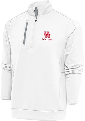Antigua Houston Cougars Mens Soccer Generation Long Sleeve Qtr Zip Pullover