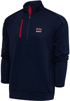 Antigua Ole Miss Rebels Mens Navy Blue Dad Generation Long Sleeve Qtr Zip Pullover