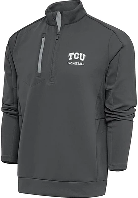 Antigua TCU Horned Frogs Mens Basketball Generation Long Sleeve Qtr Zip Pullover