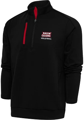 Antigua Louisiana Ragin' Cajuns Mens Volleyball Generation Long Sleeve Qtr Zip Pullover