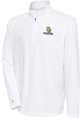 Antigua BYU Cougars Mens White Football Tribute Long Sleeve Qtr Zip Pullover