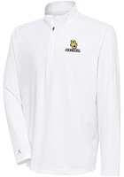 Antigua BYU Cougars Mens White Football Tribute Long Sleeve Qtr Zip Pullover
