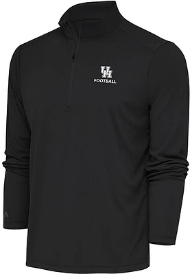 Antigua Houston Cougars Mens Football Tribute Long Sleeve Qtr Zip Pullover