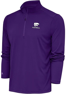 Antigua K-State Wildcats Mens Football Tribute Long Sleeve Qtr Zip Pullover