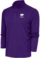 Antigua K-State Wildcats Mens Basketball Tribute Long Sleeve Qtr Zip Pullover
