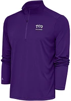 Antigua TCU Horned Frogs Mens Alumni Tribute Long Sleeve Qtr Zip Pullover