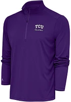 Antigua TCU Horned Frogs Mens Volleyball Tribute Long Sleeve Qtr Zip Pullover