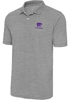 Antigua K-State Wildcats Mens Football Legacy Pique Short Sleeve Polo