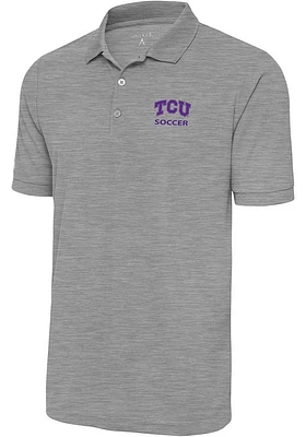 Antigua TCU Horned Frogs Mens Soccer Legacy Pique Short Sleeve Polo