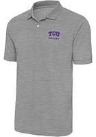 Antigua TCU Horned Frogs Mens Soccer Legacy Pique Short Sleeve Polo