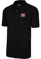 Antigua Louisiana Ragin' Cajuns Mens Black Baseball Legacy Pique Short Sleeve Polo