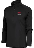 Antigua Arkansas Razorbacks Womens Baseball Tribute Qtr Zip Pullover