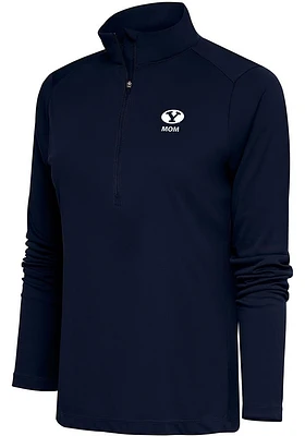 Antigua BYU Cougars Womens Navy Blue Mom Tribute Qtr Zip Pullover