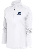 Antigua BYU Cougars Womens White Alumni Tribute Qtr Zip Pullover