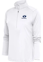Antigua BYU Cougars Womens White Football Tribute Qtr Zip Pullover