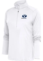 Antigua BYU Cougars Womens White Basketball Tribute Qtr Zip Pullover