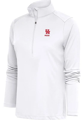 Antigua Houston Cougars Womens White Mom Tribute Qtr Zip Pullover