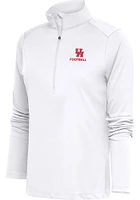 Antigua Houston Cougars Womens White Football Tribute Qtr Zip Pullover