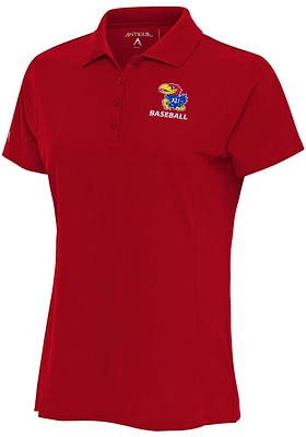 Antigua Kansas Jayhawks Womens Baseball Tribute Qtr Zip Pullover