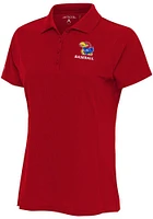 Antigua Kansas Jayhawks Womens Baseball Tribute Qtr Zip Pullover