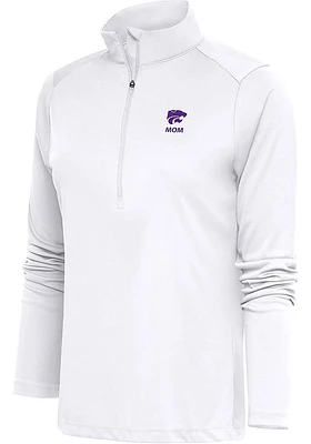 Antigua K-State Wildcats Womens Mom Tribute Qtr Zip Pullover
