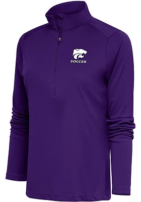 Antigua K-State Wildcats Womens Soccer Tribute Qtr Zip Pullover