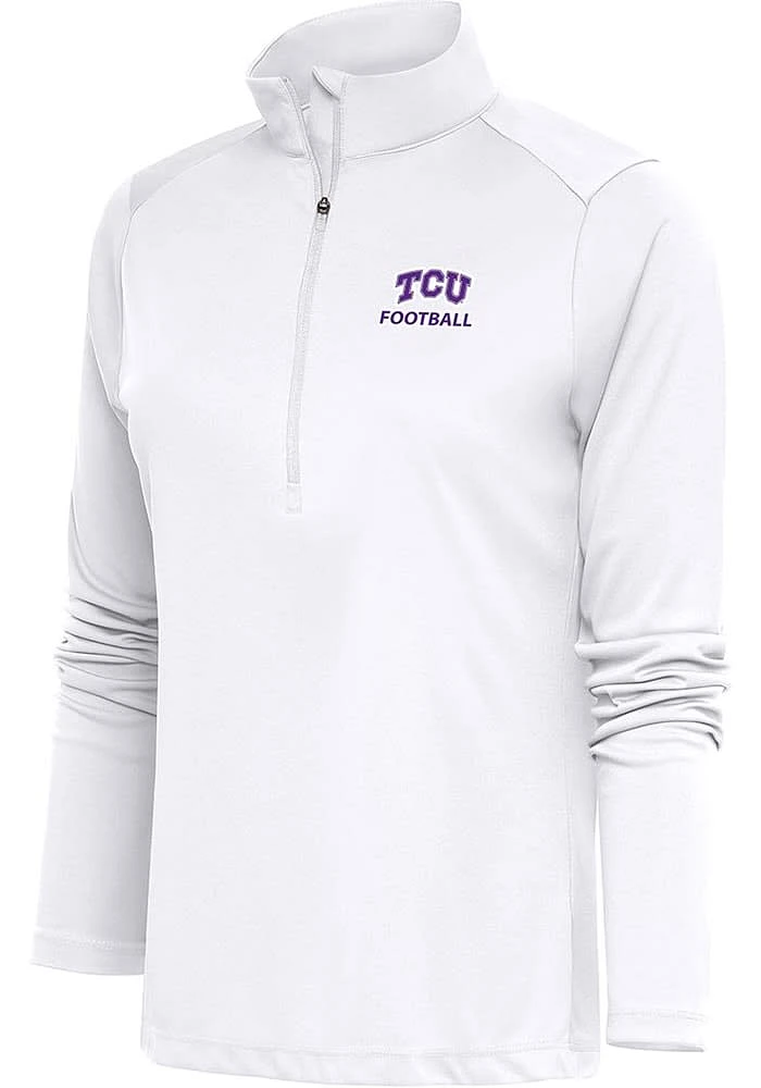 Antigua TCU Horned Frogs Womens Football Tribute Qtr Zip Pullover