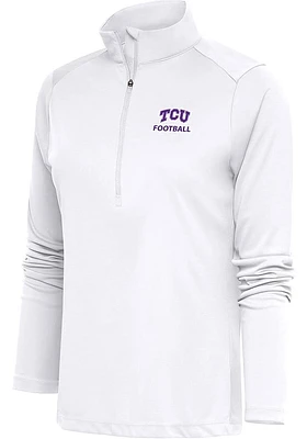 Antigua TCU Horned Frogs Womens Football Tribute Qtr Zip Pullover
