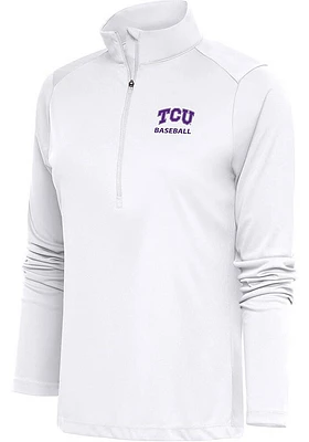Antigua TCU Horned Frogs Womens Baseball Tribute Qtr Zip Pullover