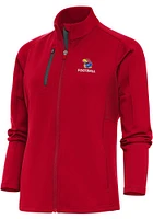 Antigua Kansas Jayhawks Womens Red Football Generation Light Weight Jacket