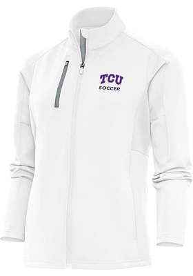 Antigua TCU Horned Frogs Womens White Soccer Generation Light Weight Jacket