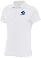 Antigua BYU Cougars Womens White Alumni Legacy Pique Short Sleeve Polo Shirt