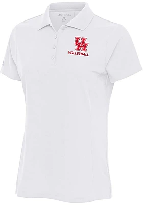 Antigua Houston Cougars Womens Volleyball Legacy Pique Short Sleeve Polo Shirt