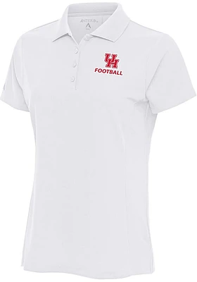 Antigua Houston Cougars Womens Football Legacy Pique Short Sleeve Polo Shirt