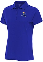 Antigua Kansas Jayhawks Womens Alumni Legacy Pique Short Sleeve Polo Shirt