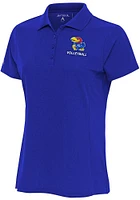 Antigua Kansas Jayhawks Womens Volleyball Legacy Pique Short Sleeve Polo Shirt